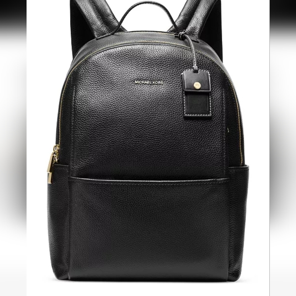 Michael Kors Black Textured Women's Backpack - Picture 10 of 14
